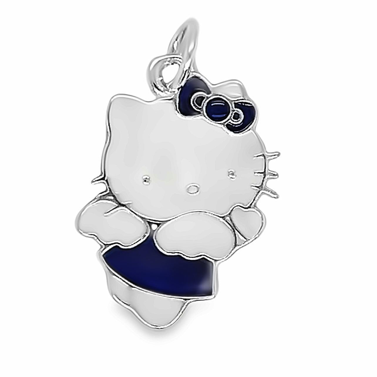 D1841 Blue Angel Kitty Pendant