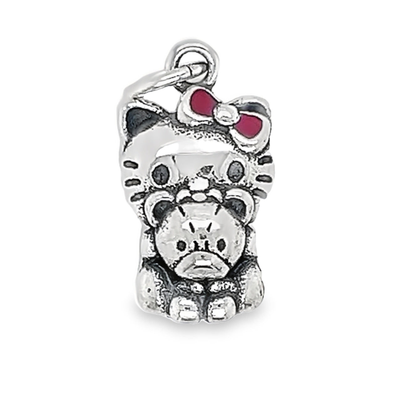 D917 Kitty With Bear Charm