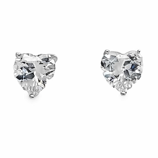 A855 Diamond Heart Post Earrings