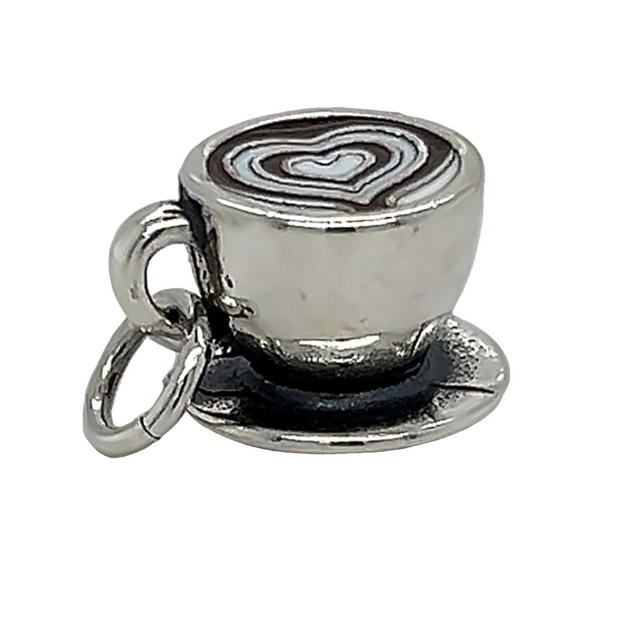 D1150 Brown And White Coffee Cup Pendant