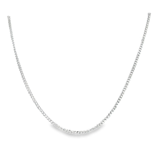 CA344 Curb Cuban Chain Necklace 1.5mm