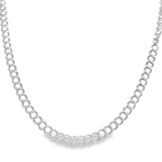 CA349 Double linked Chain Necklace 4mm