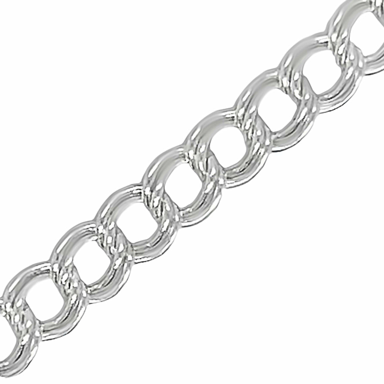 CA349 Double linked Chain Necklace 4mm