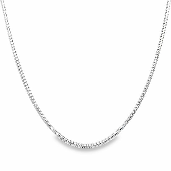 CA342 Round Omega Chain Necklace 2mm