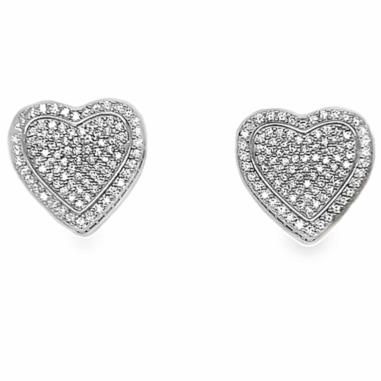 A853 Princess Heart Post Earrings