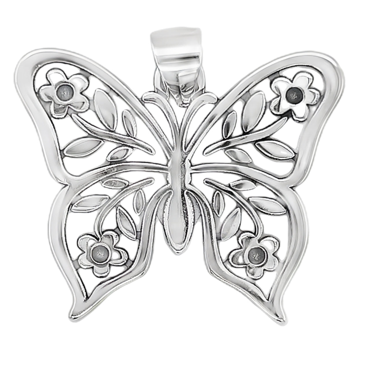 D2005 Big Butterfly Flower Pendant