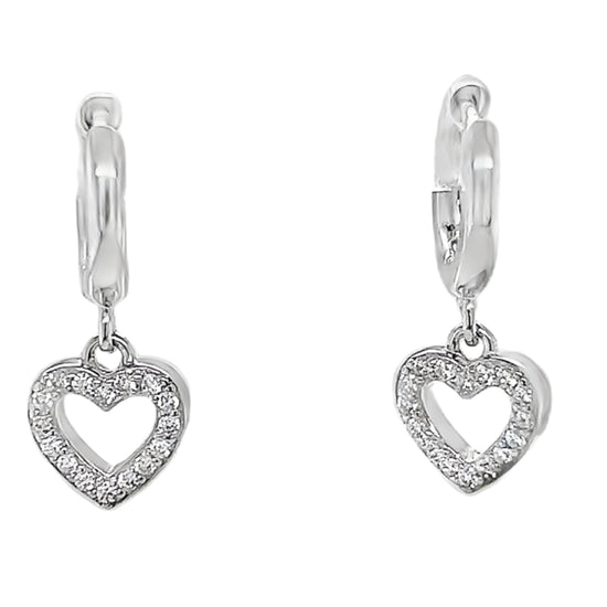 P578 Heart Hoop Earrings