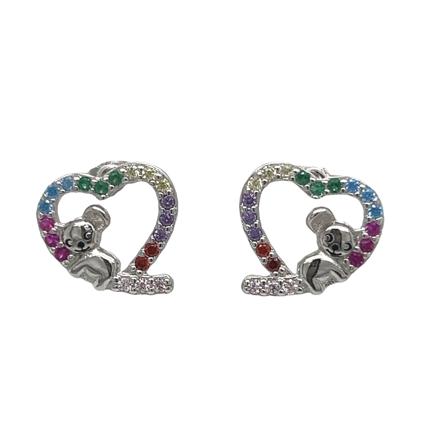 A932 Pendientes de corazón multicolor