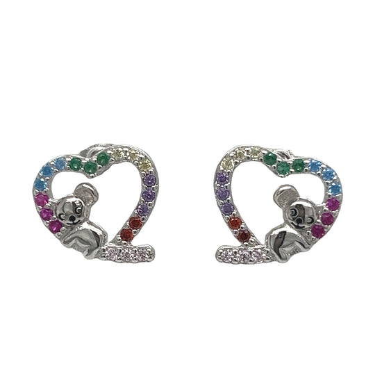 A932 Multicolor Heart Earrings