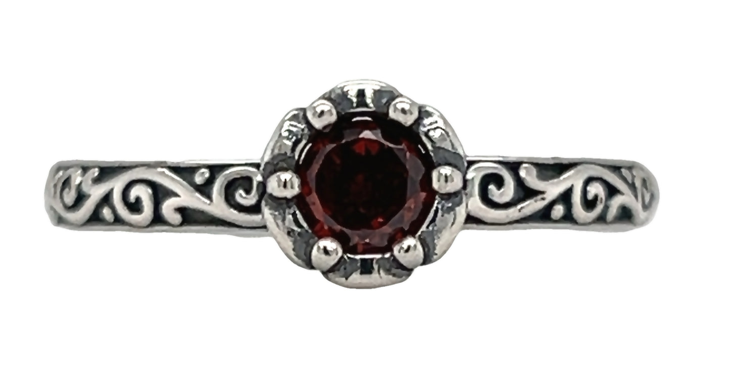 Anillo de piedra roja R1004