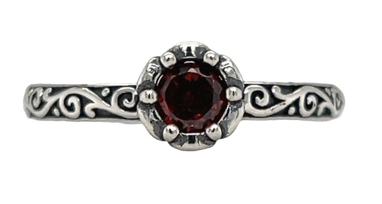 Anillo de piedra roja R1004