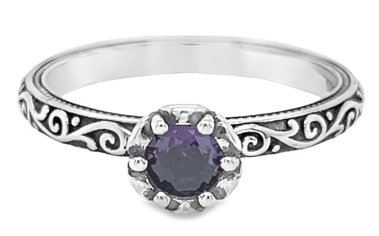 R1003 Stone Ring Purple