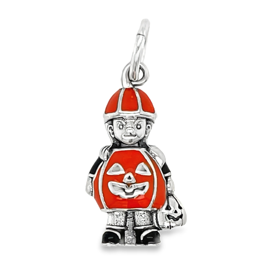 D2196 Boy Pendant Pumpkin Suit