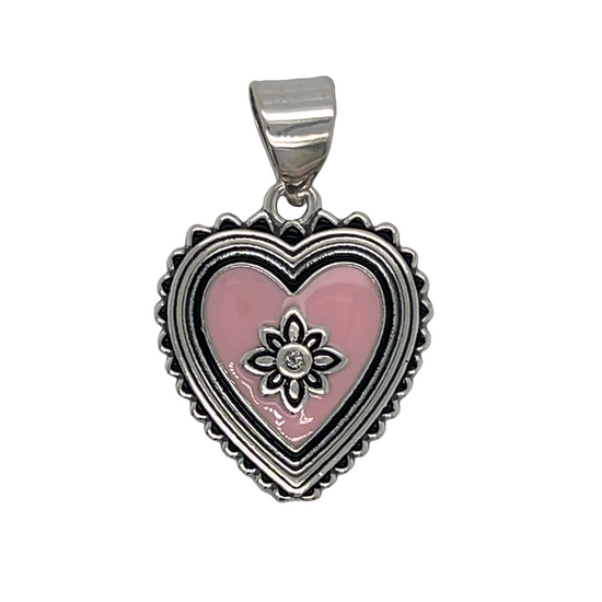 D2318 Pink Heart Pendant