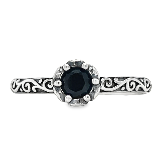 R999 Stone Ring Black