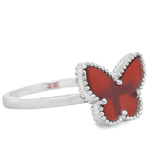 R9049 Red Butterfly  Ring