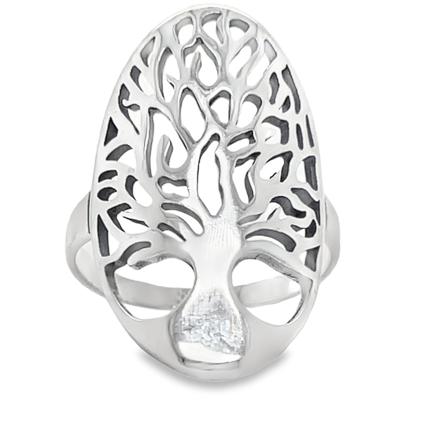 R523 Oval Tree Cut Ring