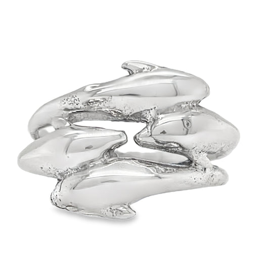 R9014 Four Dolphins Wrap Ring