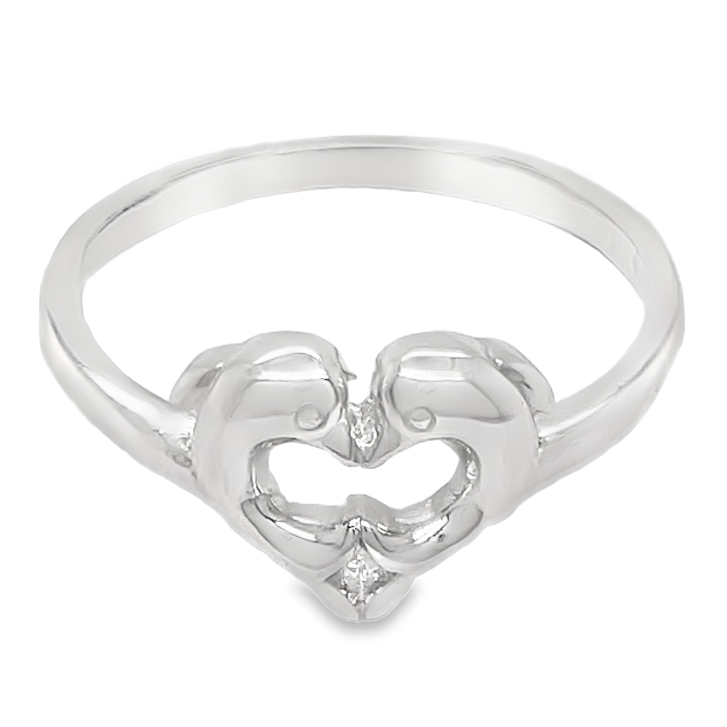 R347 Anillo Corazón Delfín