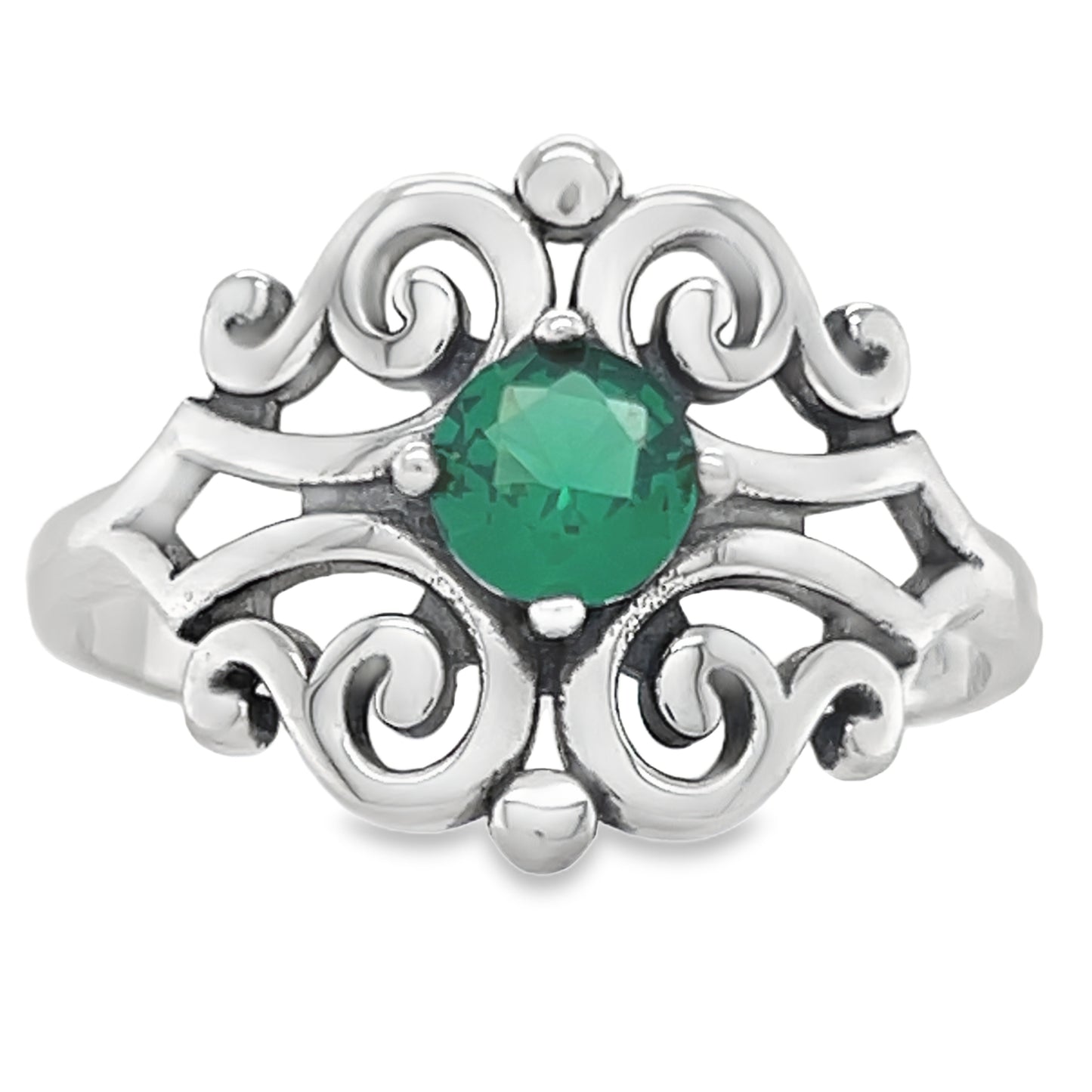 R528 Green Stone Elegant Design Ring