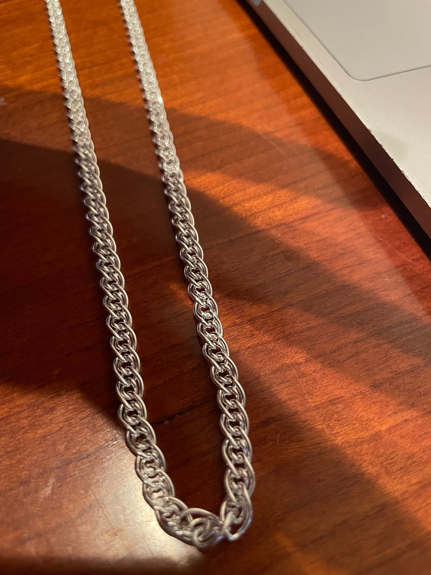 CA322 Double Link Curb Chain Necklace 4.5mm