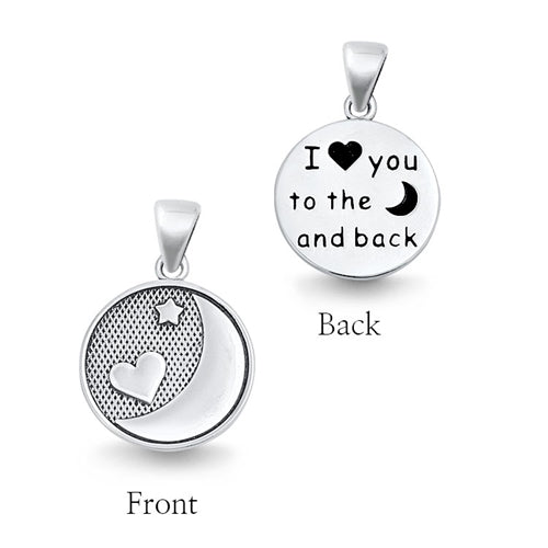 D1580 MOON AND BACK PENDANT