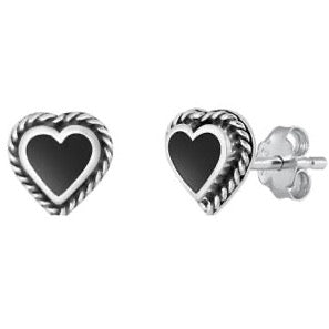 A733 HEART STONE EARRINGS