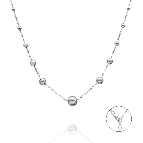 CA480 Ball Necklace 3-8mm  18"