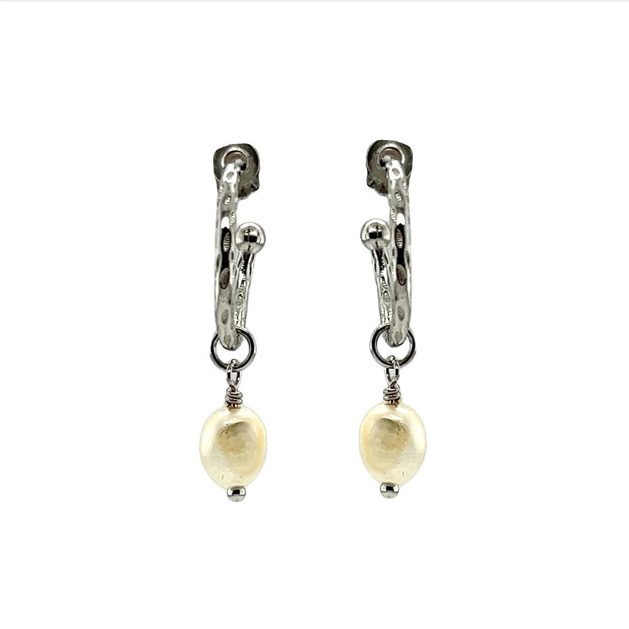 P316 Pearl Huggies Earrings