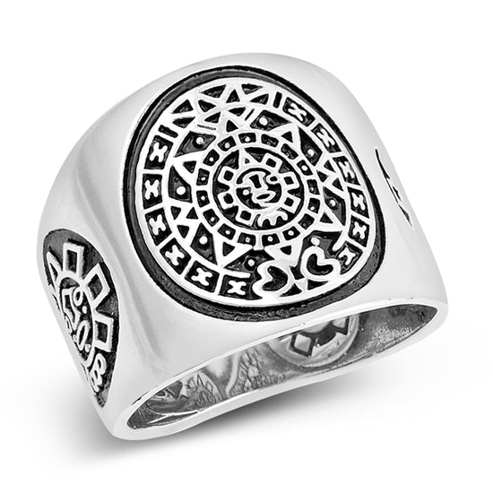 R979 Aztec Design Ring