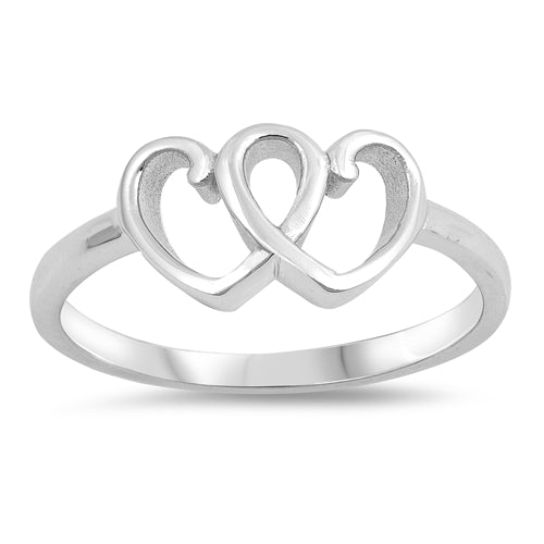 R986 Two Hearts Ring