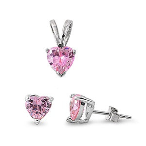 P763 set corazon rosa