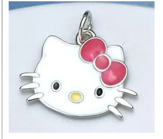 D1839 Kitty Face Pink Pendant