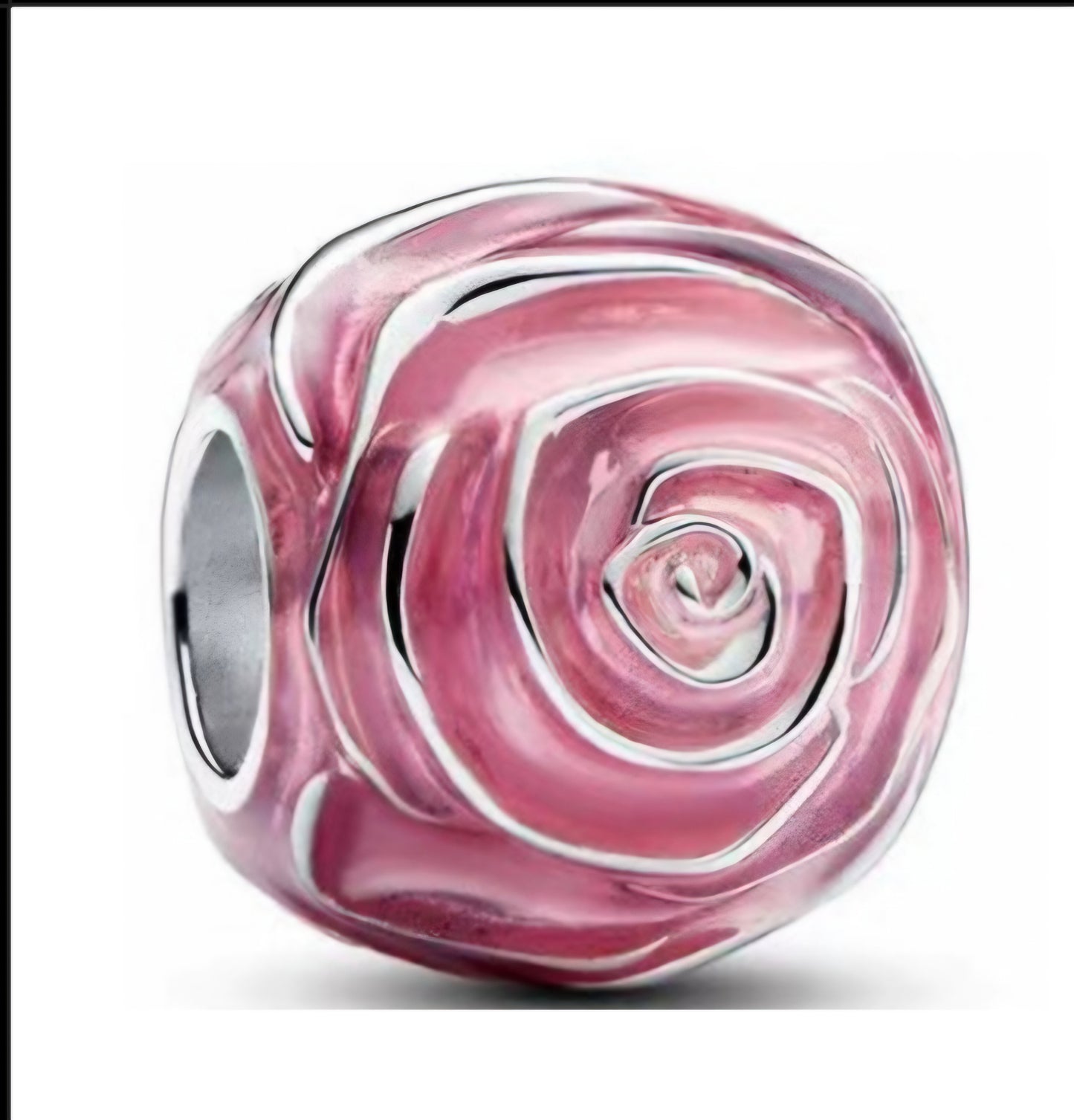 D1893 Pink Rose Charm