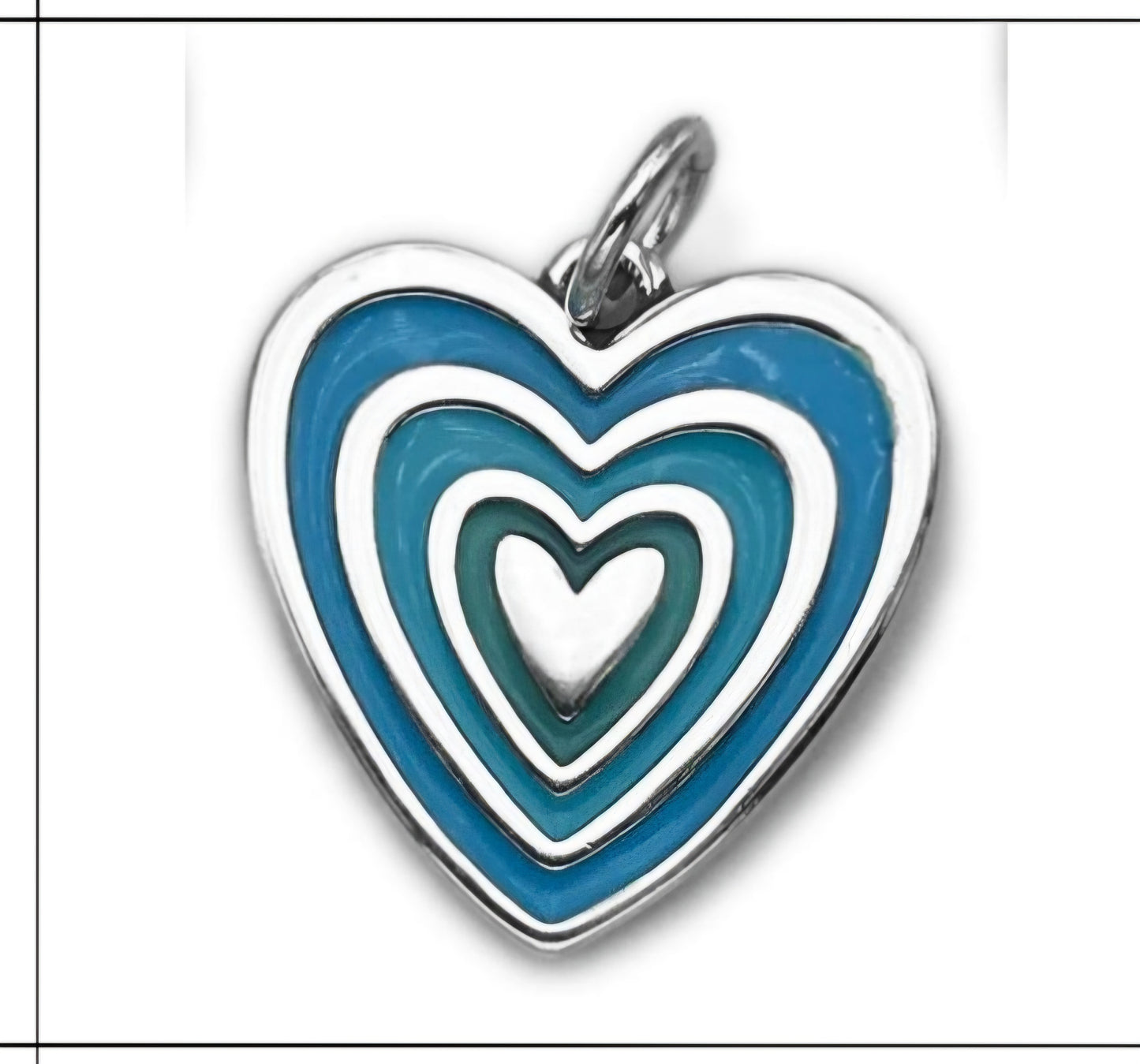 D1970 Blue Heart Pendant