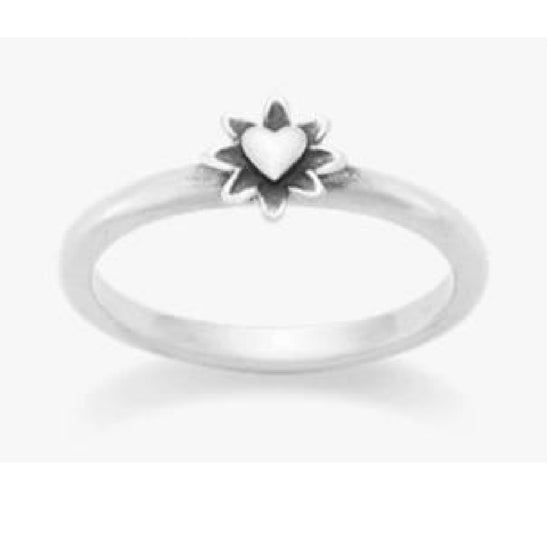 Anillo Corazón Flor R1097