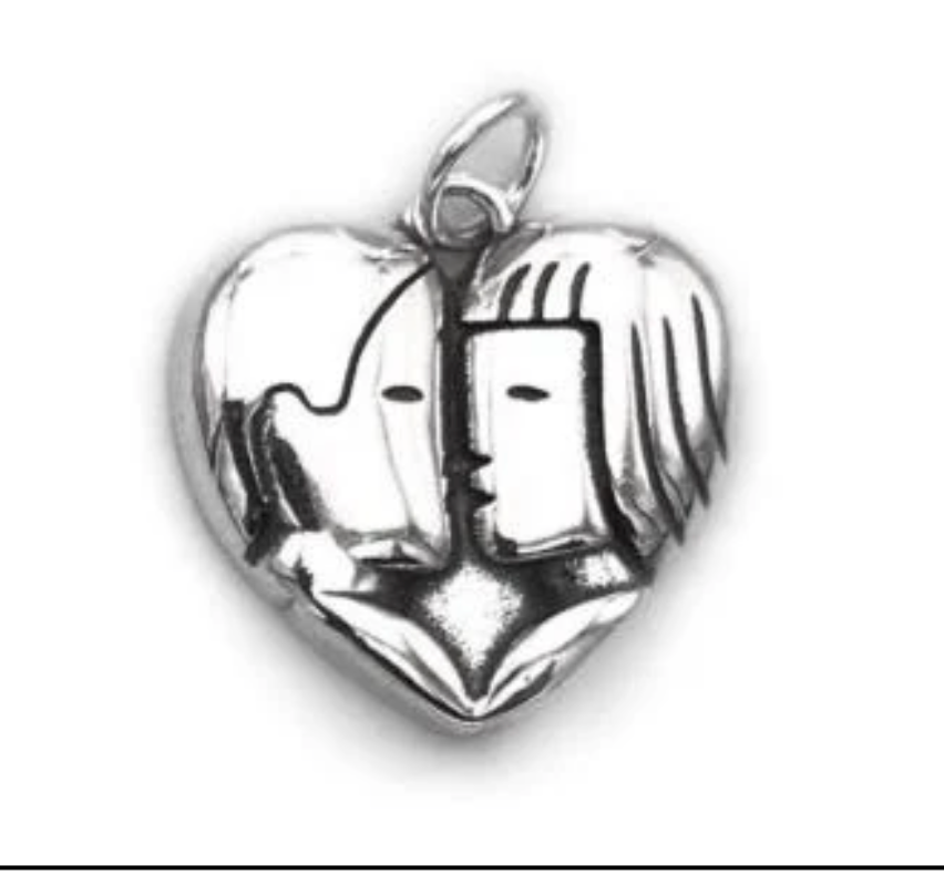 D1849 Couples Kiss Charm Pendant