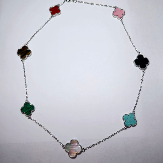 CA560 Multicolor Clover Necklace