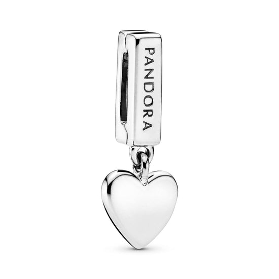 D2239 Charm de corazón colgante para pulsera plana