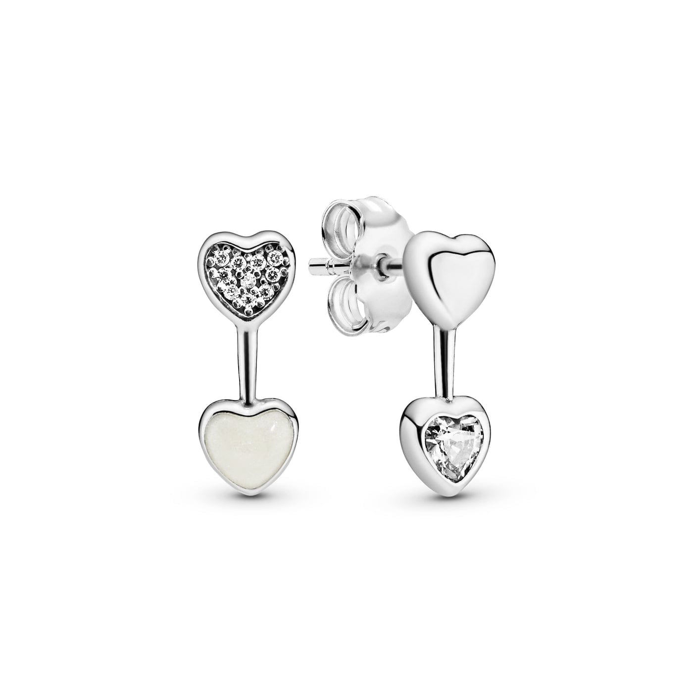 Pendientes de esmalte con forma de corazón A938