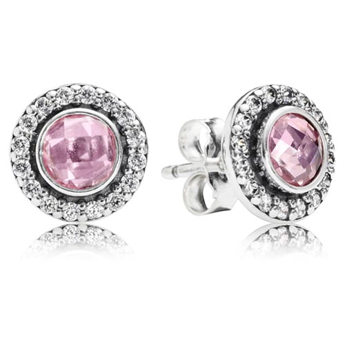 Pendientes de piedra rosa A940