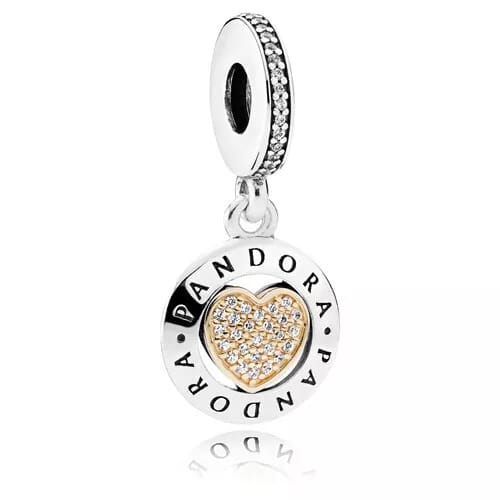 D2217 Circle Charm Pendant Heart