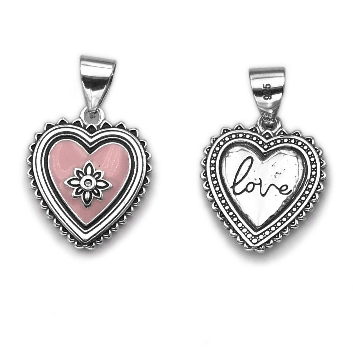 D2318 Pink Heart Pendant