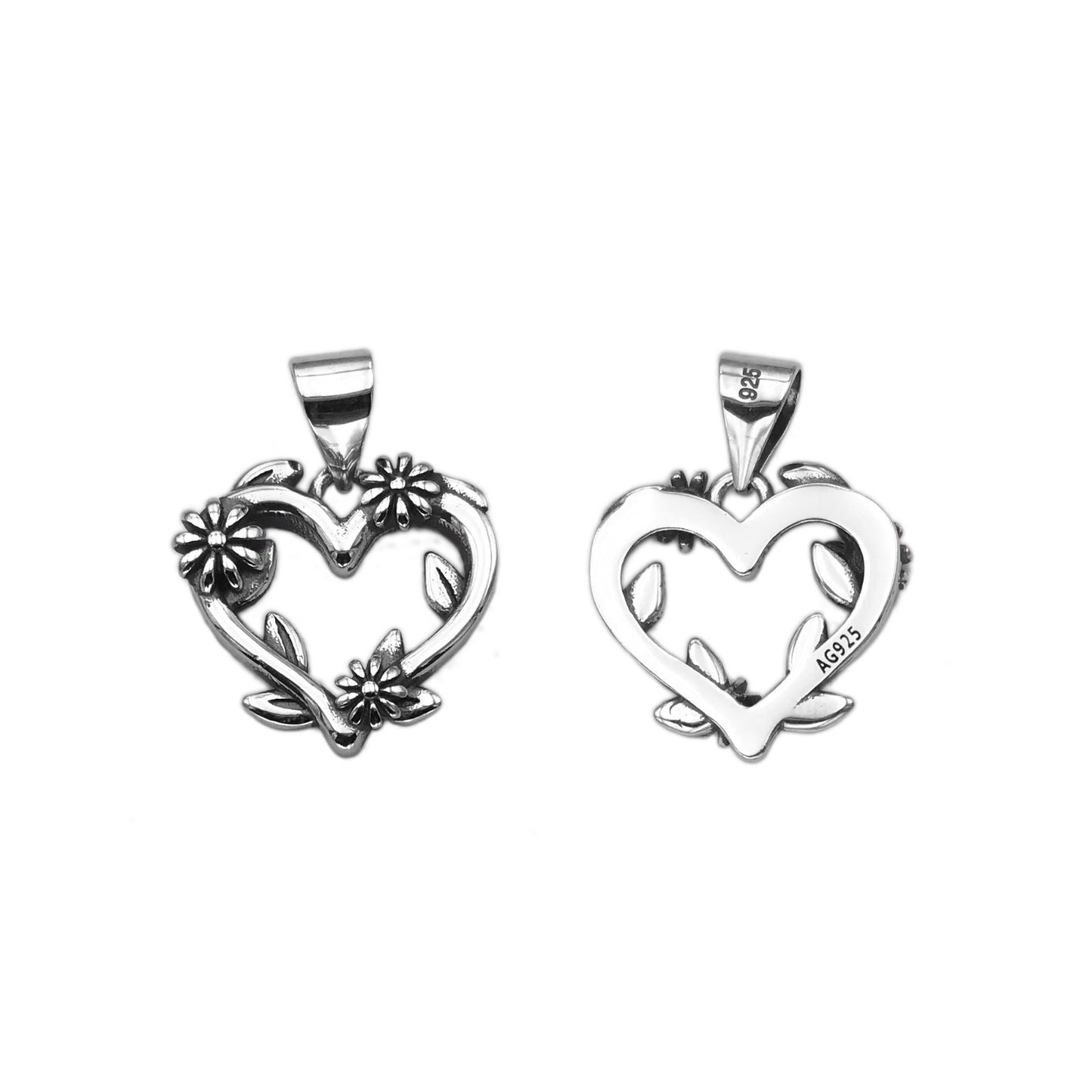 Heart Flower Pendant