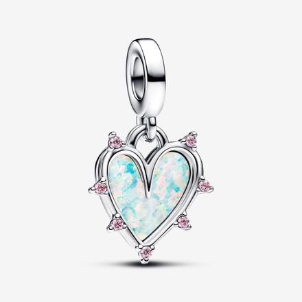 D2298 Heart Opal Charm