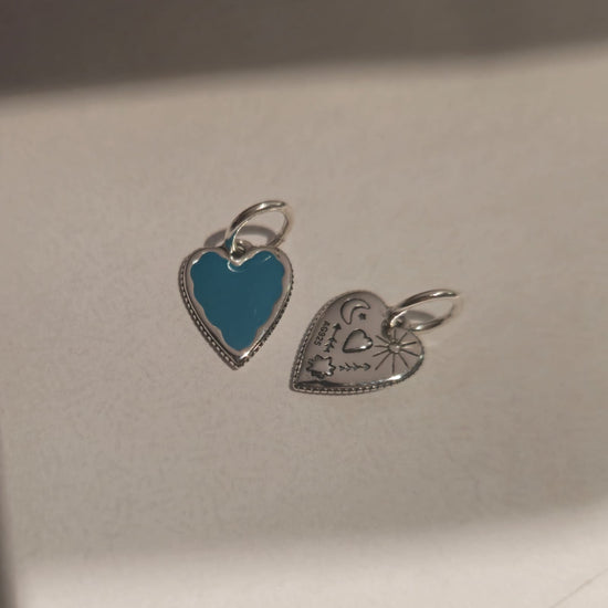 D2308 Blue Heart Pendant Mini 12mm