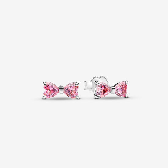 A968 Pink Bow Earrings