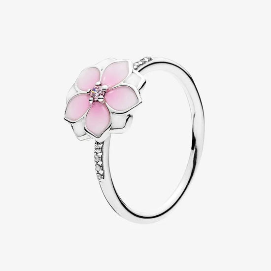 R1046 Pink Flower Ring