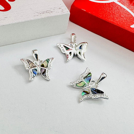 D2462 Stone Butterfly Pendant