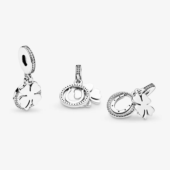 D2229 Luck Clover Horeshoe Charm